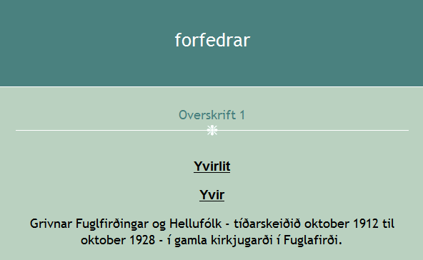 Forfedrar afturkomnir.